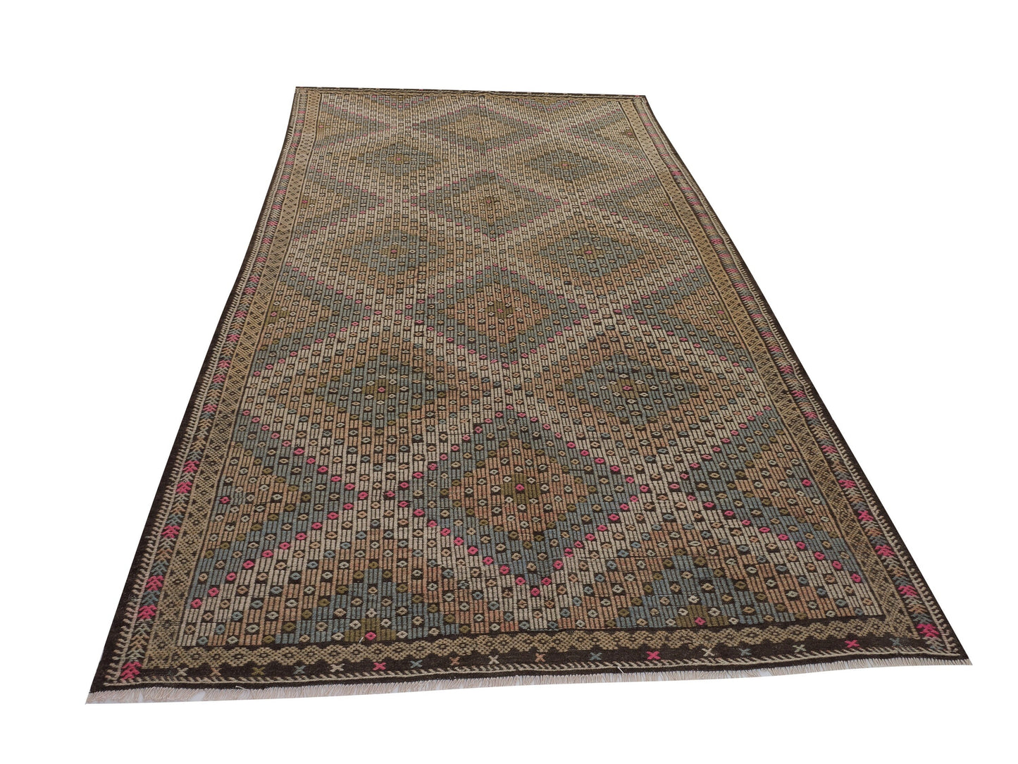 Turkish Kilim, Kilim Rug 6x11, Vintage Kilim, Handmade Anatolia Kilim Rug, Antique Rug, Entryway Rug, Rustic Rug, Neutral Rug, 10510