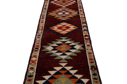 Fine İkat Runner rug,Floor Vintage runner rug, 3x12 Runner rug,Carpet runner,Primitive decor,Bedroom rug,Kitchen rug,7799