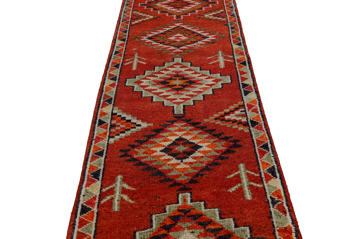 Oriental Runner Rug 3x13, Anatolia Turkish runner rug,One of a kind, Vintage runner rug, Handmade Hallway Bathroom Carpet runner rug, 7793