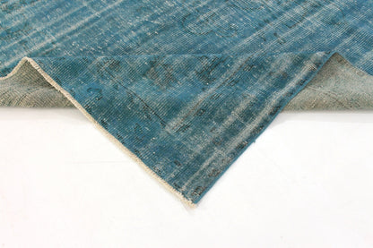 Turkish Rug Blue ,Oushak Rug Blue 5x8, Vintage Rug 5x8, Overdye Rug, Area Rug, Coastal Rug, Carpet Rug 5x8, 5x8 Rug, 3291