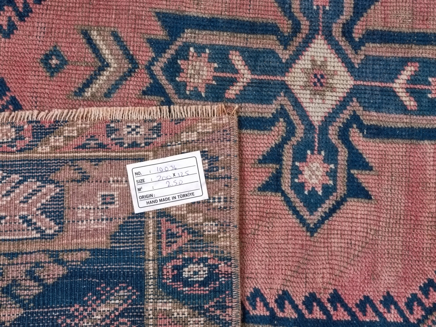 Geometric Turkish rug, Anatolia Rug, Oushak Rug, Vintage Rug, Unique rug, Wool rug, Handmade rug, Small rug 4x6, Entryway rug, 10034