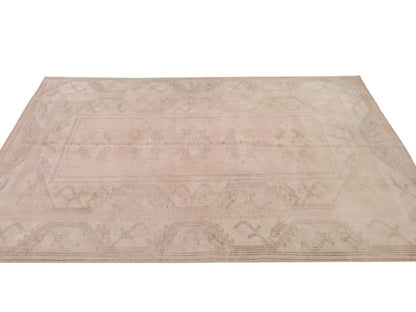 Turkish rug, Vintage Rug, Faded rug, Antique Turkish rug, Muted Oushak Rug, Area rug 5x8, Carpet rug, Bedroom rug, Office Rug,10022