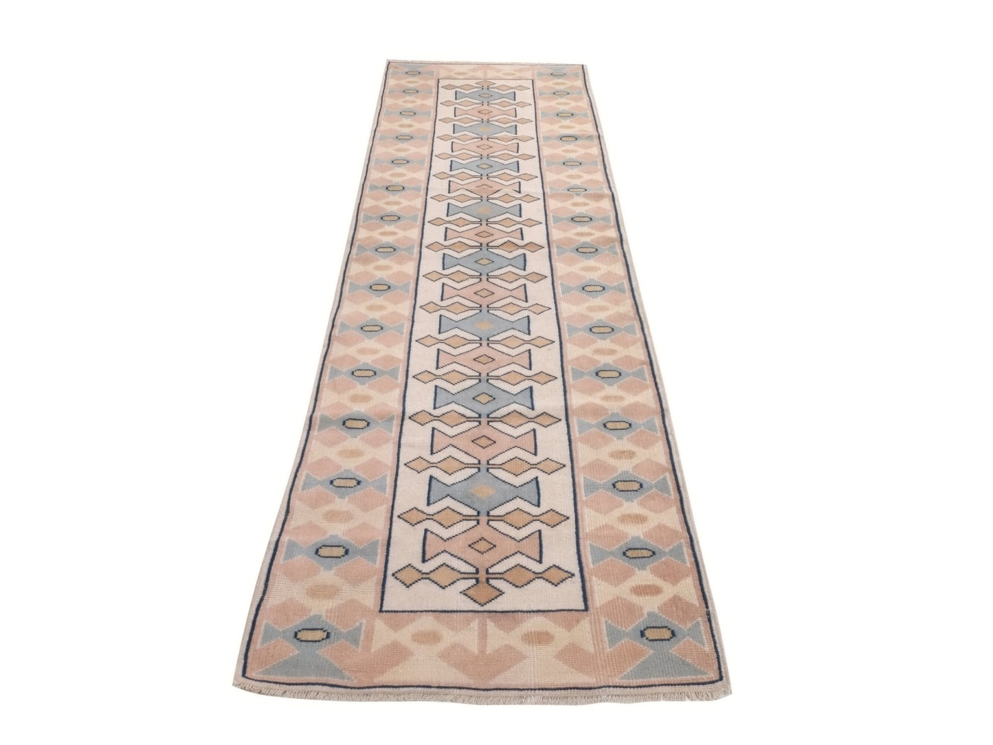 Turkish Vintage Oushak Runner Rug, 3x9 Rug Runner, Carpet Runner, Entryway rug, Hallway rug, Kitchen rug, Runner, Anatolia rug, 9080