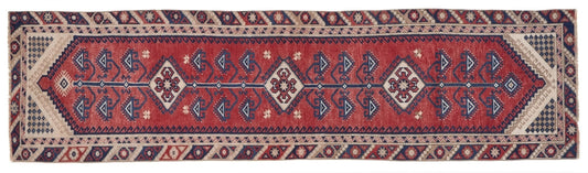 Turkish Anatolia Runner Rug, Oushak Runner, Carpet Runner, Vintage Runner, Hallway Rug, Kitchen rug, Rug Runner 2x9, Floor Rug Runner, 9963