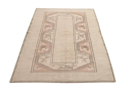 Neutral Oushak Rug, Turkish Rug Area, Vintage Rug Beige, 4x7 Rug, Handmade Anatolia Rug, Carpet rug, Muted Beige Faded Turkish Rug, 9669