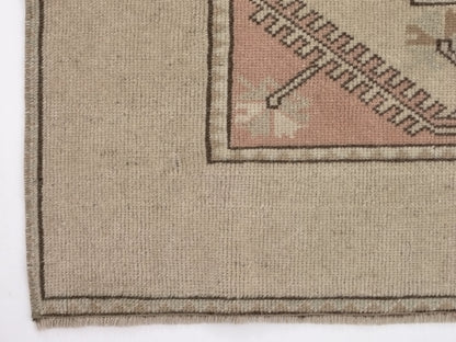 Neutral Oushak Rug, Turkish Rug Area, Vintage Rug Beige, 4x7 Rug, Handmade Anatolia Rug, Carpet rug, Muted Beige Faded Turkish Rug, 9669