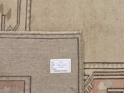 Neutral Oushak Rug, Turkish Rug Area, Vintage Rug Beige, 4x7 Rug, Handmade Anatolia Rug, Carpet rug, Muted Beige Faded Turkish Rug, 9669