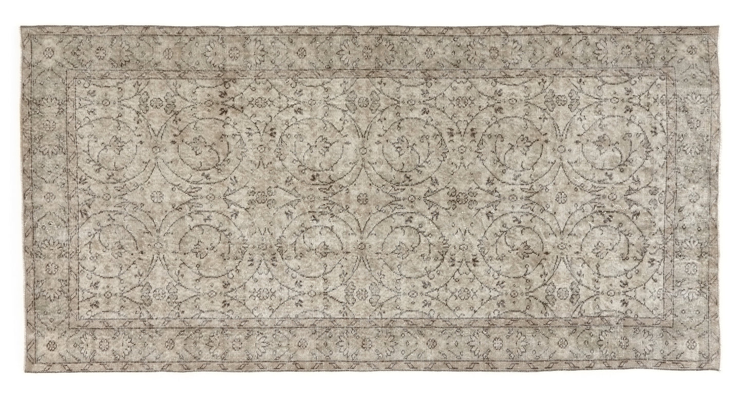 Oushak Carpet, Turkish Rug, Area Neutral Rug, Vintage Rug, Handmade Rug, Living room rug, 6x9 Area rug, Rustic Decor, Entryway rug, 10294