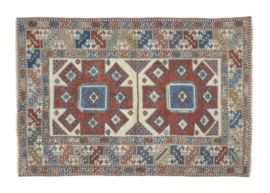 4x6 Area rug, Antique Handmade Vintage Rug, Anatolian Turkish Oushak Rug, Ethnic Neutral Rug, Tribal rug , Small Carpet Rug, 9452