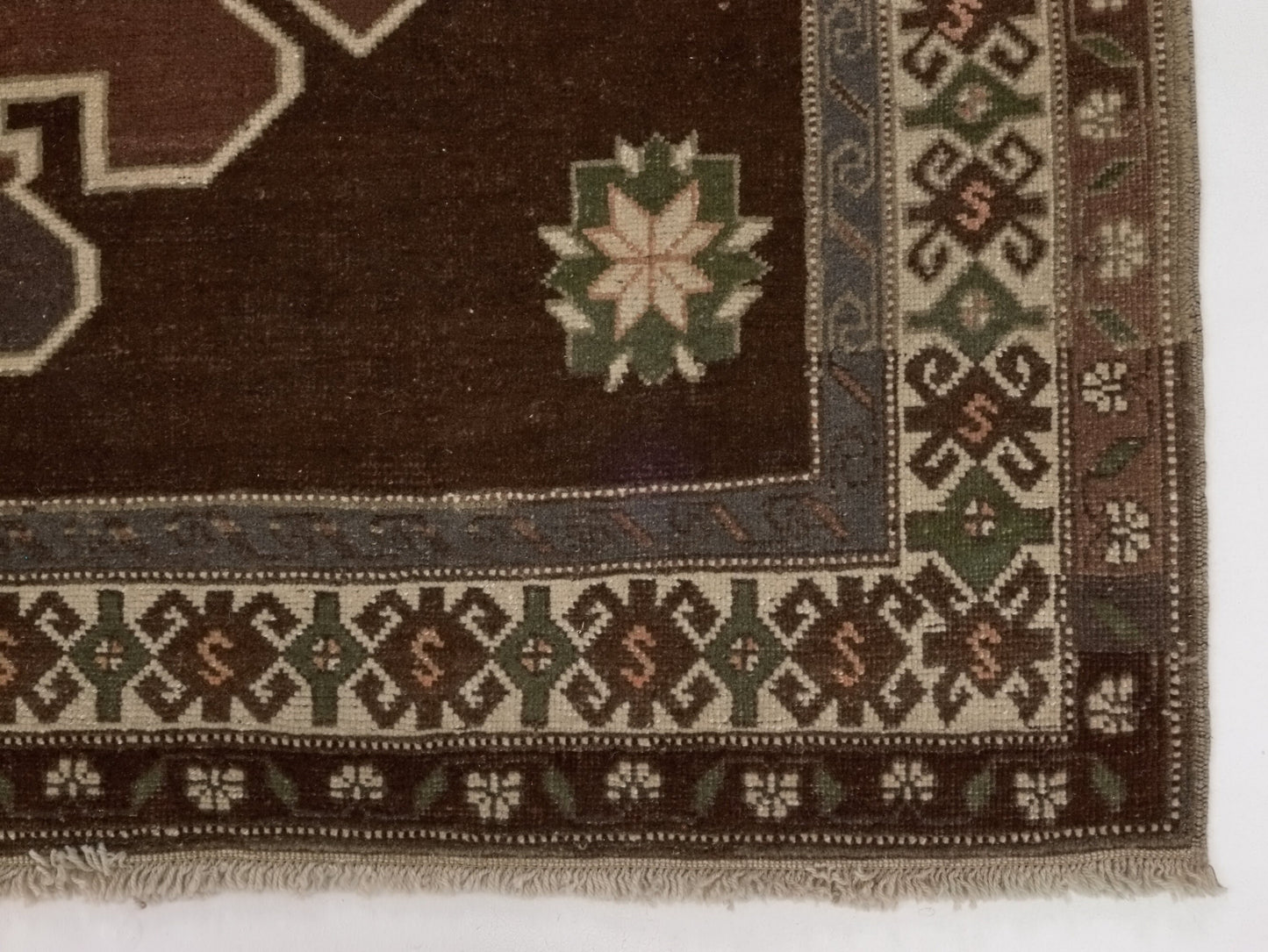 Anatolia Brown Area Vintage Kars Rug, 6x10 Turkish Vintage Oushak RUg, Carpet Rug, Primitive Handmade Wool Rug, Living room rug, 9555