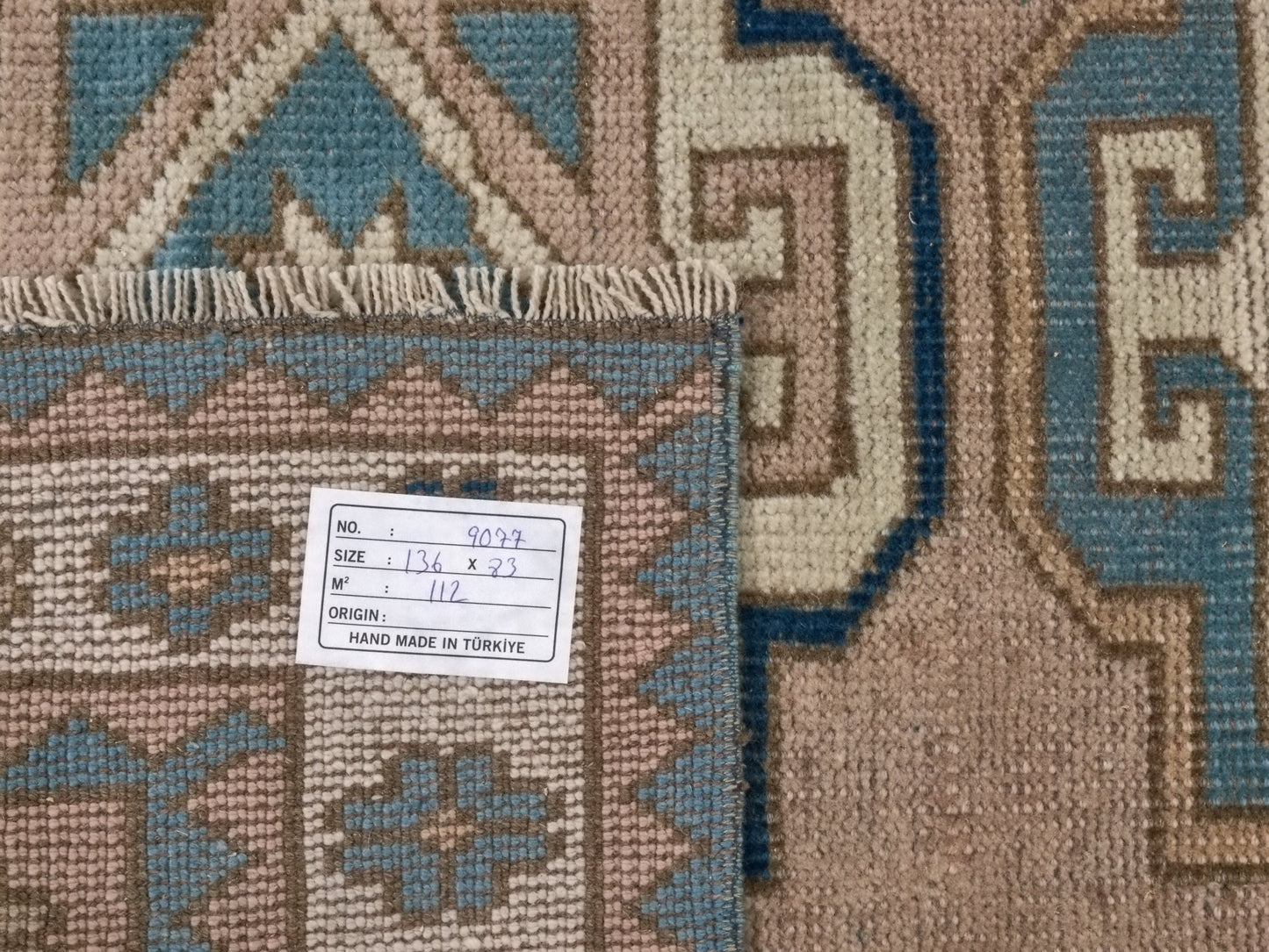 Boho Oushak Rug, Turkish Vintage Rug, Handmade Rug, Area Rug 3x5, Eclectic Decor, Living Room Rug, Bedroom Rug, Geometric Rug,9077