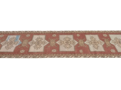 Anatolia Runner Rug 3x10 , Carpet runner, Turkish Oushak Vintage Runner Rug, Handmade Rug, Floor Runner rug, Hallway Rug, Kitchen rug, 9049