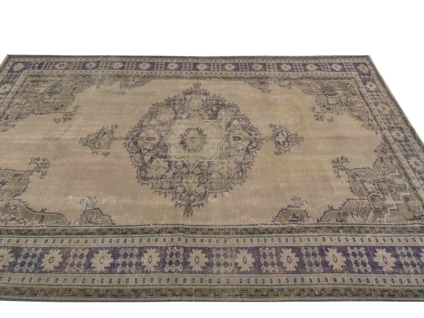 Faded Area Rug, Turkish Carpet rug, Vintage Oushak Rug, Neutral Rug, 7x11 Rug, Scandinavian Decor, Living room, One of a kind, RUG, 9003