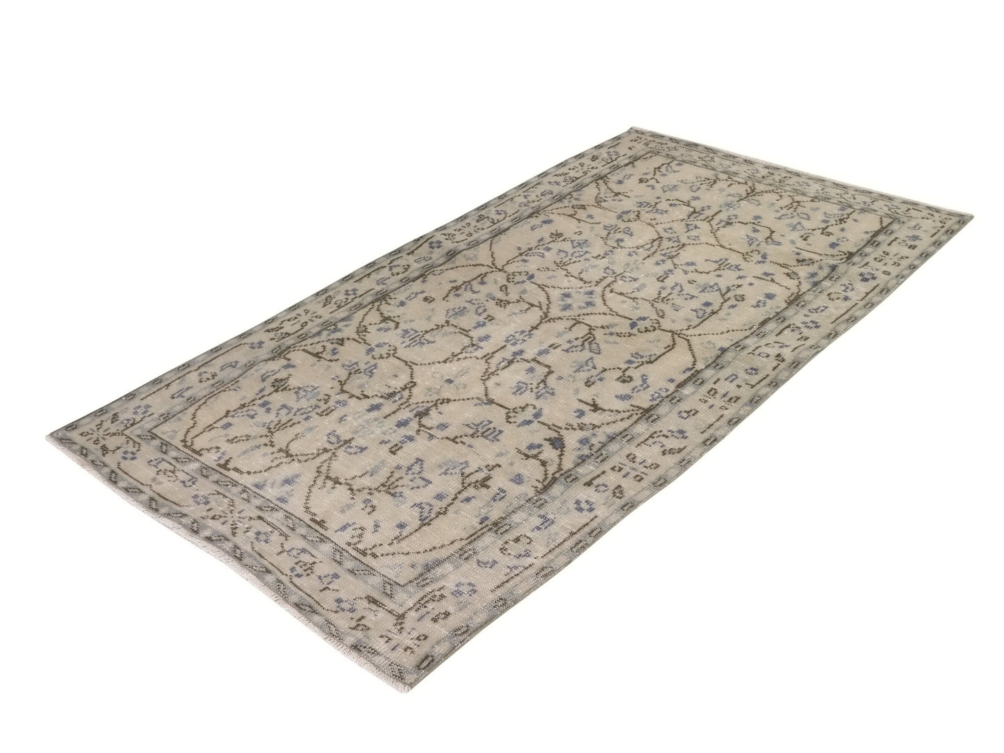 Handmade Oushak Area Rug, Neutral Turkish rug, Vintage Carpet rug, 4x7 Rug, Beige rug, One of a kind rug, Boho decor, Office rug, 8952