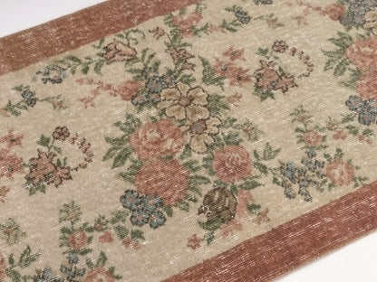 Runner Rug 3x9, Turkish Runner, Oushak Runner, Vintage Runner, Carpet runner, Rug Runner, Hallway Rug,Kitchen rug,Runner rug,Turkey rug,8923