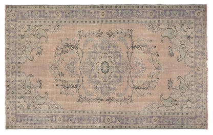 Faded Rug, Area Rug, Turkish Rug, Oushak Rug, Vintage Rug, Handmade rug, 6x10 Rug, Muted rug, Pastel Rug, Living room rug, Anatolia rug,8819