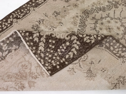 Turkish Vintage Carpet Rug, Handmade Oushak Rug, Beige Brown Area 4x7 Rug, Bedroom rug, Ethnic Rug, Unique Anatolia rug, Turkey rug,8806