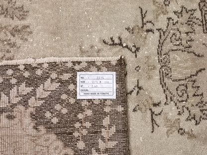 Turkish Vintage Carpet Rug, Handmade Oushak Rug, Beige Brown Area 4x7 Rug, Bedroom rug, Ethnic Rug, Unique Anatolia rug, Turkey rug,8806