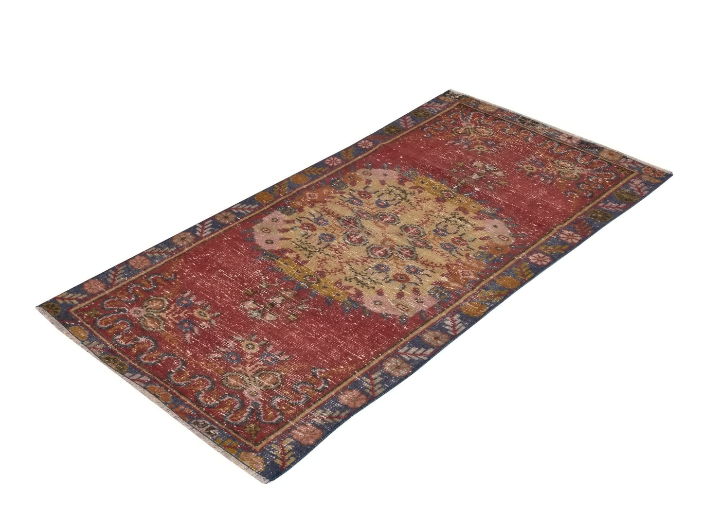 Anatolia Oushak Rug, Small Vintage Rug, Bohemian Turkish rug, 3x5 Small Rug, Ethnic rug, Floor rug, Wool Rug,Antique Rug,Eclectic Decor,8778