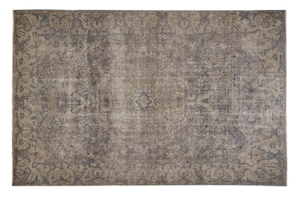 Distressed Turkish Oushak Rug, Vintage Handmade Carpet Rug, Area Purple Worn rug, 7x10 Turkish rug, Scandinavian, Living room rug, 8896
