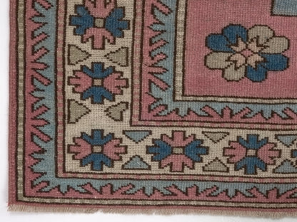 Boho Oushak Rug, Turkish Vintage Rug, Handmade rug, Area rug 5x8, Eclectic decor, Living room rug, Bedroom rug, Geometric rug,8763