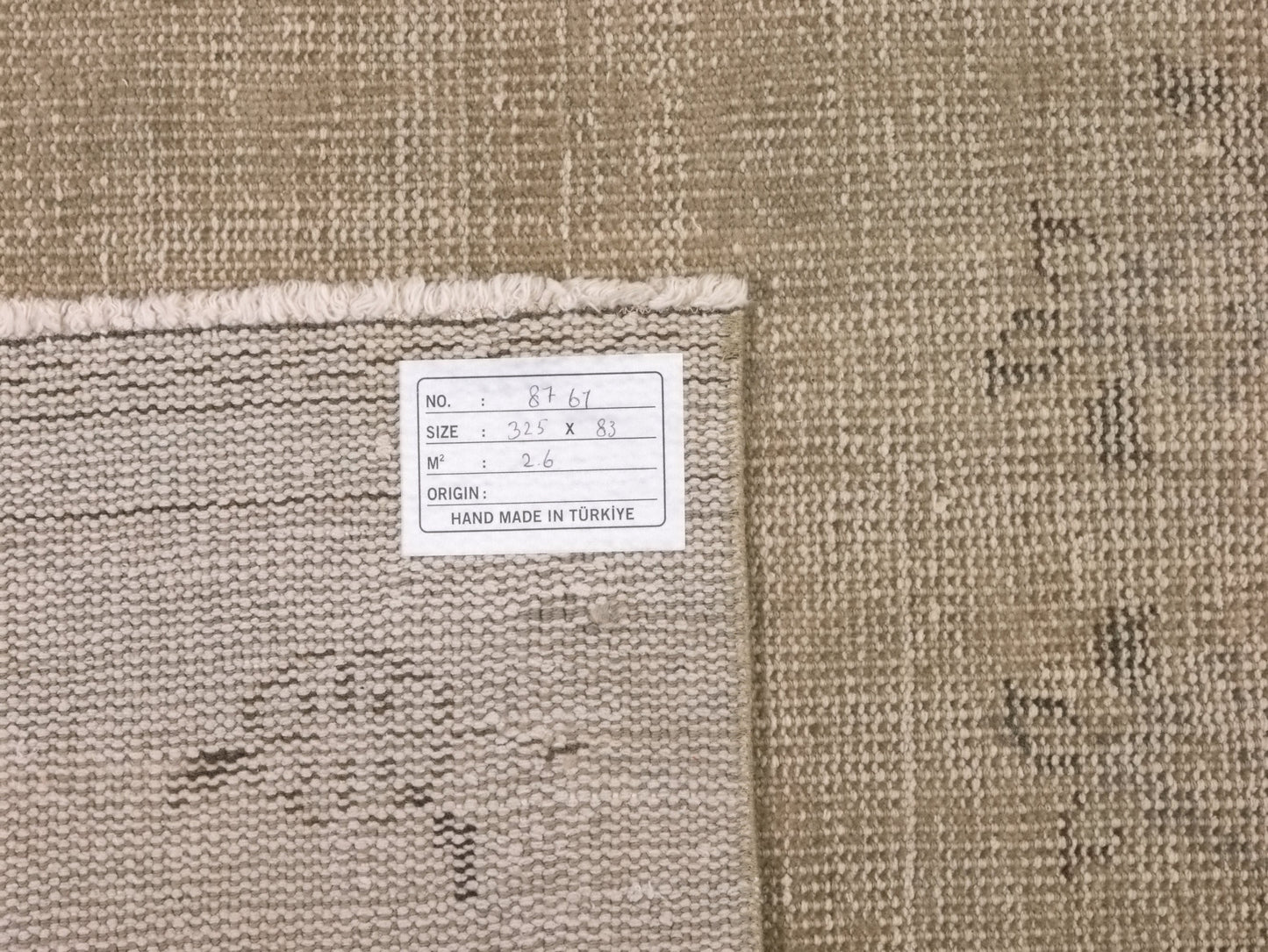 Beige Runner Rug 3x11, Distressed Runner rug, Turkish runner, Oushak Runner, Vintage runner, Handmade rug,Hallway Runner,Carpet runner, 8761