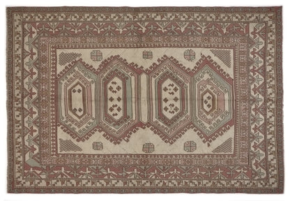 Faded Oushak Rug, Antique Turkish Rug, Handmade rug, Neutral Rug, Area rug 7x11, Vintage Rug, Carpet rug, Rug Living room, Turkey Rug, 8980