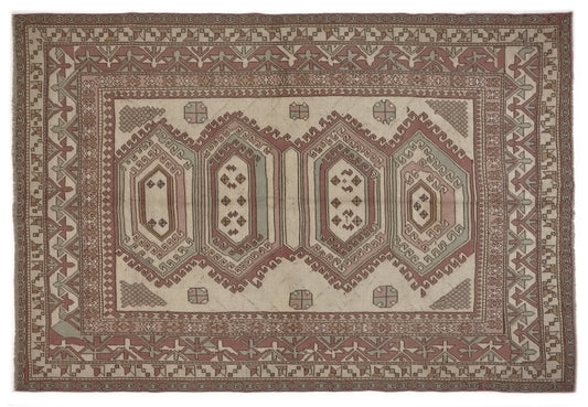 Faded Oushak Rug, Antique Turkish Rug, Handmade rug, Neutral Rug, Area rug 7x11, Vintage Rug, Carpet rug, Rug Living room, Turkey Rug, 8980