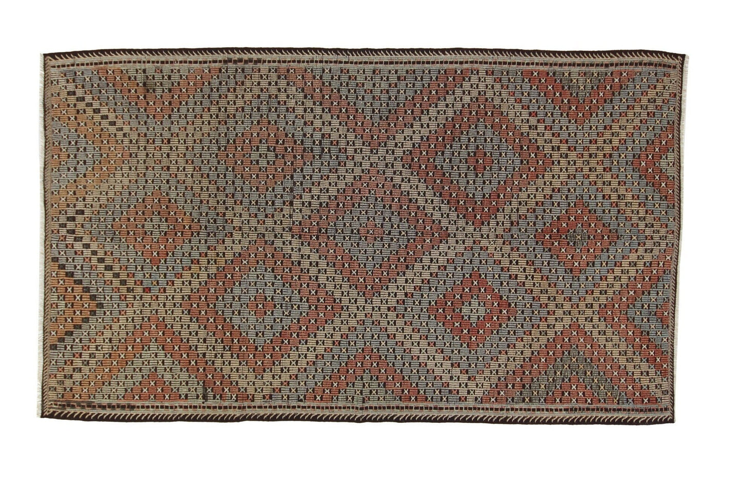 Faded Turkish Kilim rug, Vintage rug kilim, Kilim rug one of a kind , 7x11 Kilim rug, Pastel kilim rug, Anatolia rug, 8050