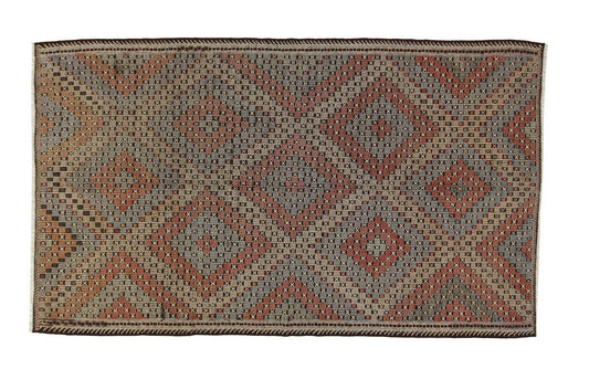 Faded Turkish Kilim rug, Vintage rug kilim, Kilim rug one of a kind , 7x11 Kilim rug, Pastel kilim rug, Anatolia rug, 8050