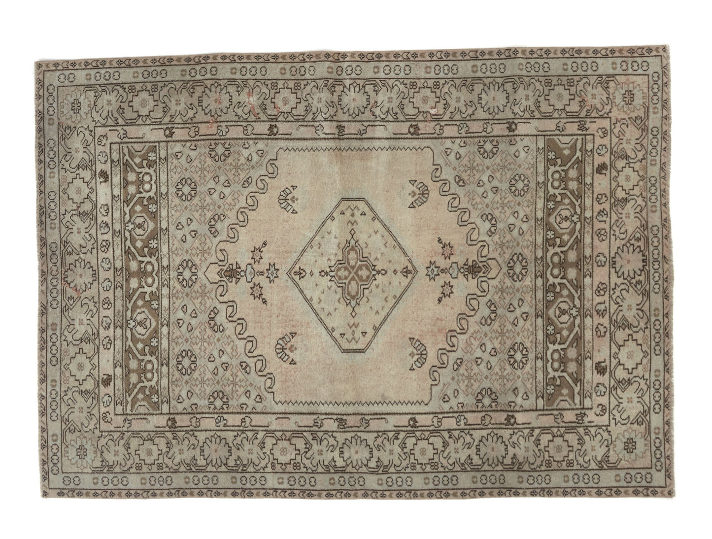 Muted Turkish Rug, Oushak Rug Neutral, Vintage Rug, Carpet rug, Area rug, 4x6 Handmade rug, Anatolia rug, Antique Oushak Rug,Office rug,8896