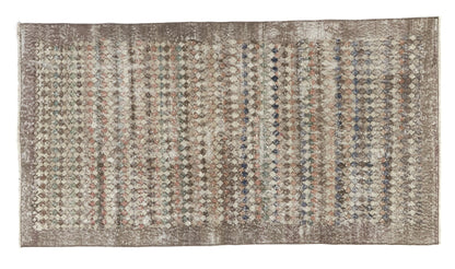 Scandinavian Turkish Rug, Oushak Rug, Vintage Rug, Carpet rug, Checked rug, Antique Rug, Bedroom rug, Art deco rug, Area rug 3x6, Rug,8903