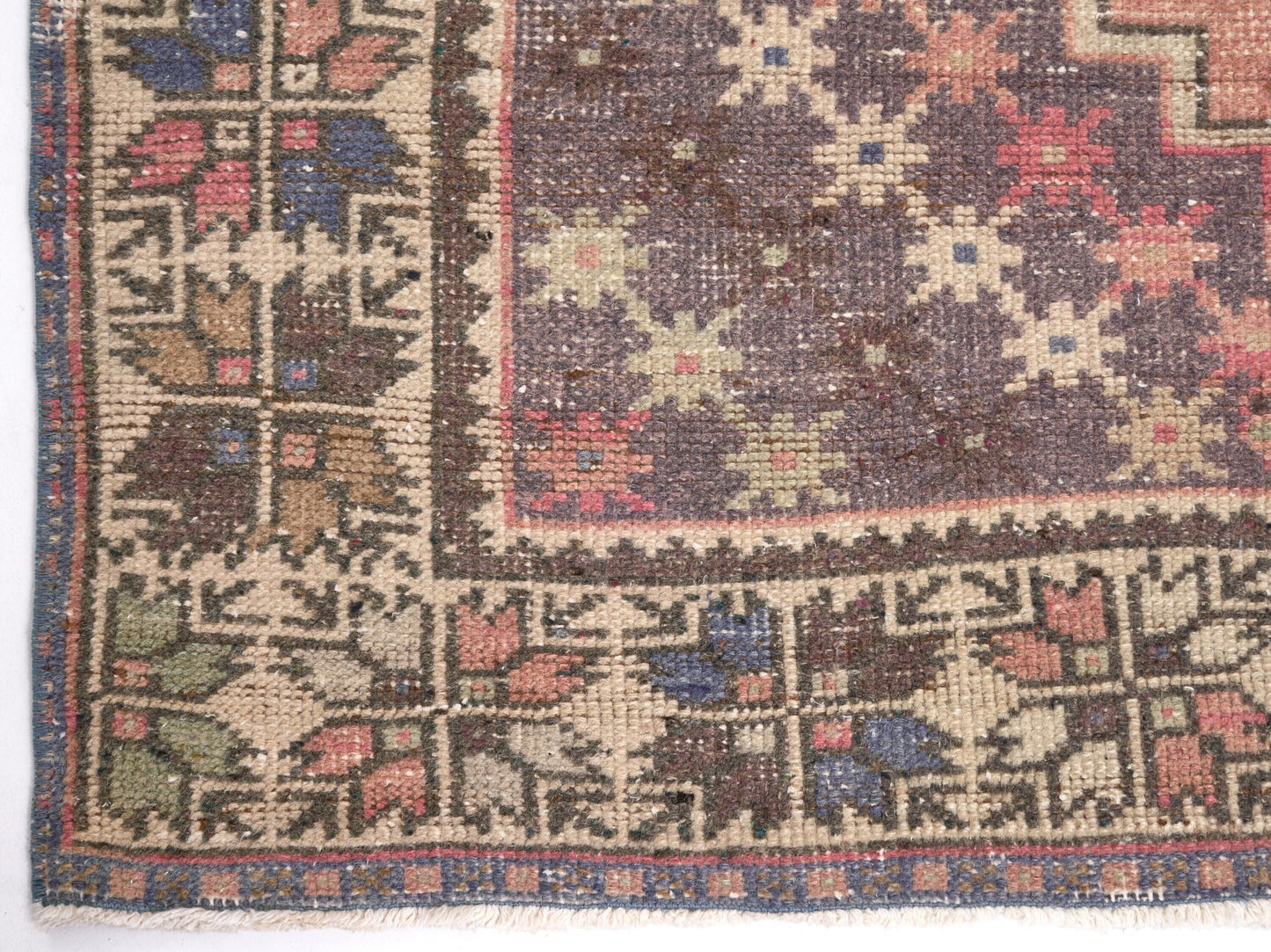 Colorful Antique Handwoven Rug , Anatolian Vintage Oushak Rug , Turkish Old Rug , 4'3x8'1 Ft , Area Rug , Neutral Rug , Traditional Rug 8911