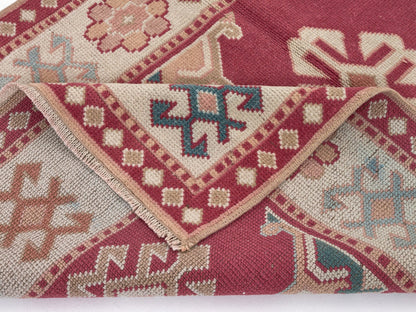 Neutral Handmade Vintage Rug , Ethnic Oushak rug , Anatolian Turkish Rug, Boho rug, Eclectic Rug, Small rug 3x5, Unique rug, Soft rug, 8655