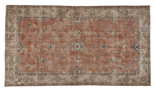 Antique Turkish Rug, Vintage Handmade Rug, 5x8 Area Rug Oushak, Bohemian decor, Living room rug, Bedroom rug, Anatolia Carpet Rug, 8664