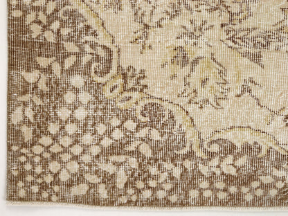 Faded Turkish rug, Area Oushak rug, Vintage rug Muted , Floral rug, Unique rug, Handmade rug, Living room, Bedroom rug,Made in Turkey, 10373