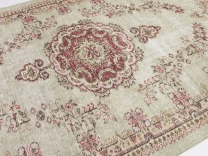 6x8 Rug, Retro Turkish Rug, Oushak Rug Medallion, Boho Vintage Rug, Area rug, Carpet rug, Unique Bedroom rug, Etsy rug, Nursery rug, 10327