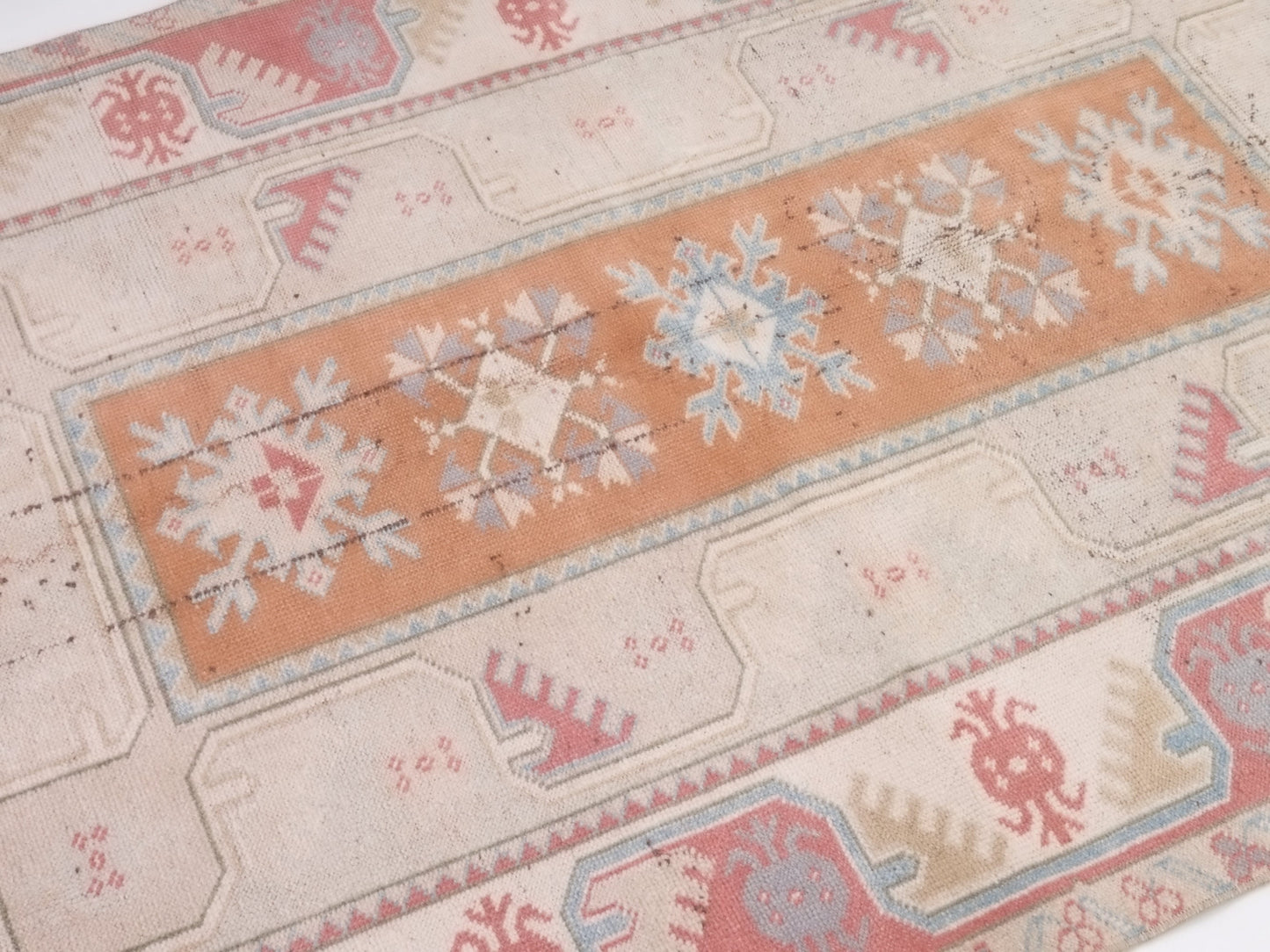 Turkish rug, Oushak rug, Vintage rug, Area rug, Handmade rug, 4x6 Rug, Carpet rug, Beige small rug, Kid room rug, Coastal decor, 10335