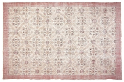Neutral Pastel Vintage rug, 7x10 Turkish rug, Faded Oushak Rug,Carpet rug, Muted rug, Bohemian decor, Turkish rug, Unique,rug, 10320