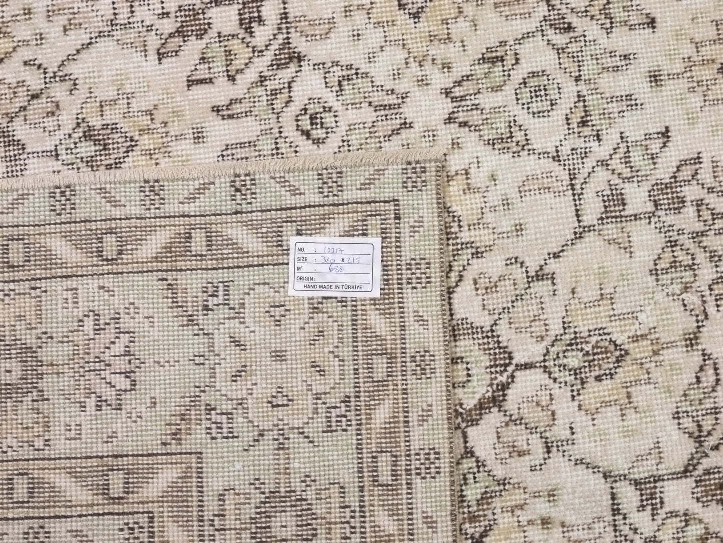 One of a kind Neutral Oushak Rug, Turkish Carpet rug, Vintage Area Rug, Faded rug, Muted rug, Beige Rug 7x10, Large rug, Unique rug, 10317