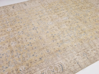 Vintage Carpet rug, Primitive Oushak Rug, 7x10 Turkish rug, One of a kind rug, Farmhouse decor, Unique rug, Handmade rug, Natural rug, 10314