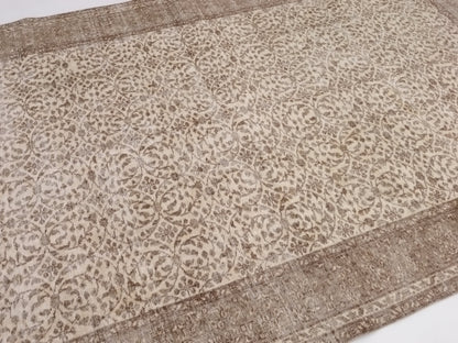 6x9 Neutral Fine Oushak Rug Handmade Floral Turkish rug Area Unique Carpet rug Rug for Bedroom Gift for Housewarming Turkey rug 10311