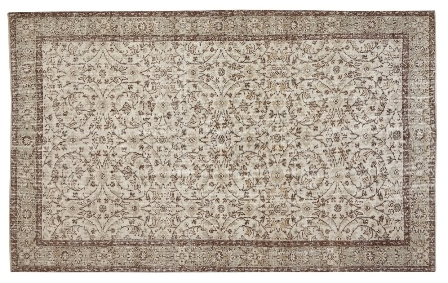 Turkish Neutral Rug, Oushak Rug, 6x9 Fine Vintage rug, Turkey rug, Unique rug, Living room rug, Decorative rug,Wool Rug,One of a kind, 10255
