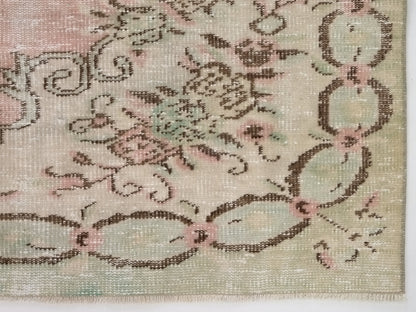 Faded Vintage Rug, Carpet rug, Turkish Oushak Rug, Area rug, Bedroom rug, Handmade rug, One of a kind Oushak Rug, Wool rug, Turkey rug,10247