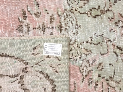 Faded Vintage Rug, Carpet rug, Turkish Oushak Rug, Area rug, Bedroom rug, Handmade rug, One of a kind Oushak Rug, Wool rug, Turkey rug,10247