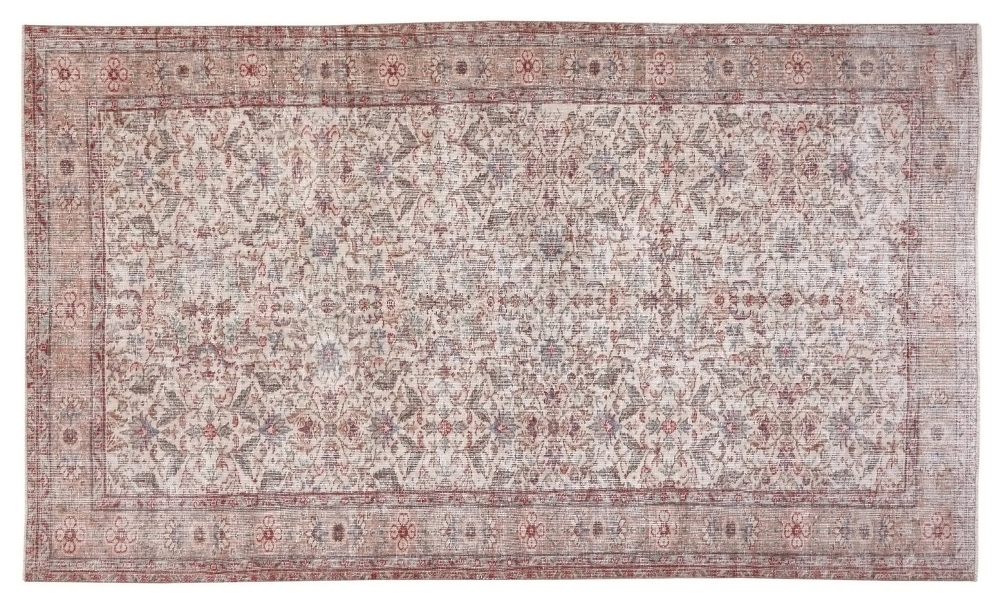 Turkish Oushak Rug 5x9, Vintage Beige Carpet Rug, Handmade Rug, Neutral Area rug, Home decor, Farmhouse Rug, Unique rug, Area rug, 10239