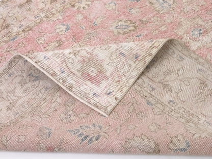 Neutral rug, 5x8 Pink Oushak rug,Muted Rug, Vintage rug, Turkish Oushak rug 5x8,Area Carpet rug, Turkey rug, Faded rug, Turkish carpet,10245
