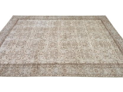 7x10 Oushak Rug, Vintage Natural rug, Neutral Turkish Rug Farmhouse decor, Turkey rug, Large rug, Area Rug, Bedroom rug, Ethnic rug,10242
