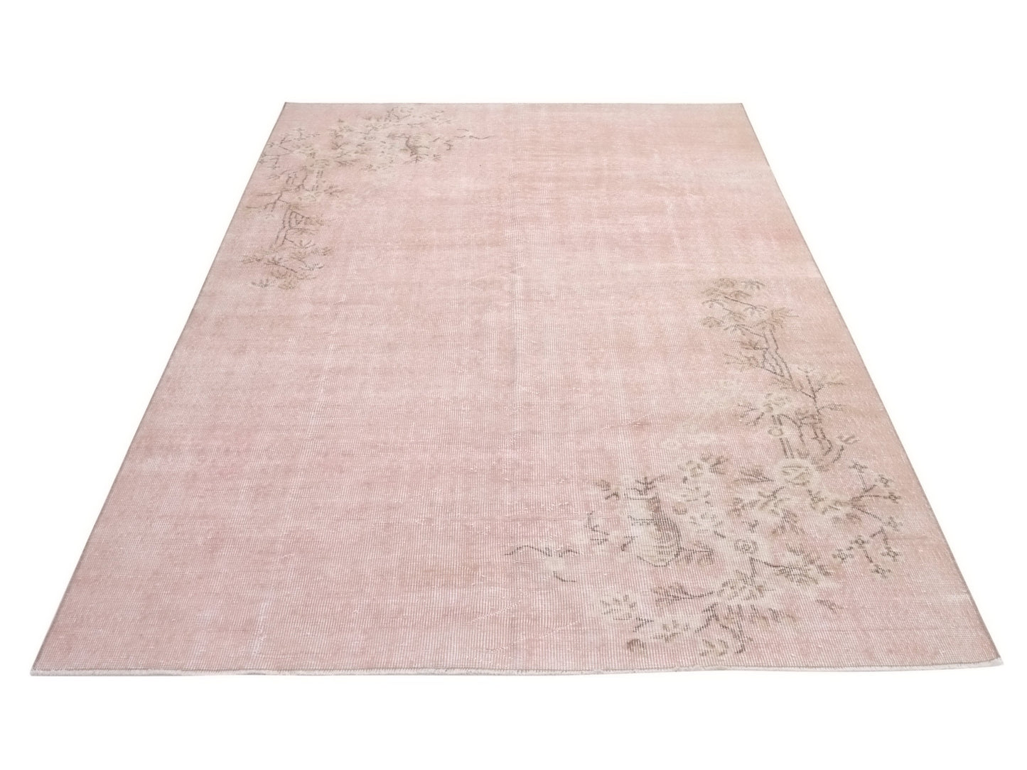 Pink Floral Oushak rug, 6x9 Turkish rug, Carpet rug, Vintage rug, Area rug, Handmade rug, Antique rug, Turkish carpet, Neutral rug,10237