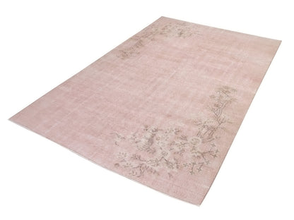 Pink Floral Oushak rug, 6x9 Turkish rug, Carpet rug, Vintage rug, Area rug, Handmade rug, Antique rug, Turkish carpet, Neutral rug,10237